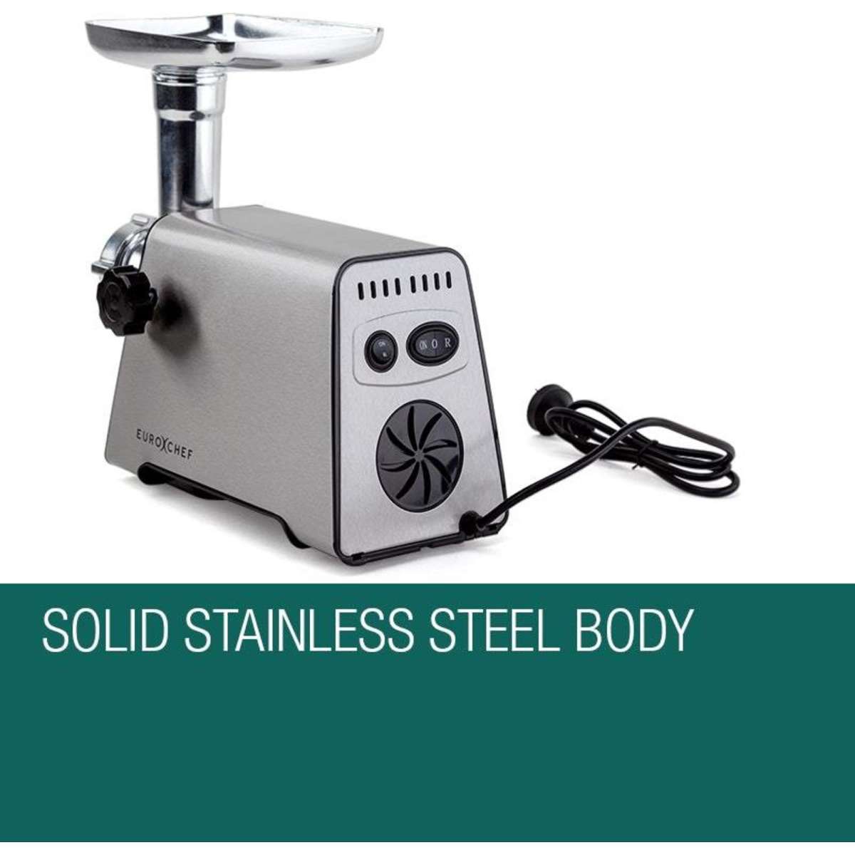 Eurochef Meat Grinder Electric Stainless Steel Mincer Sausage Kebbe