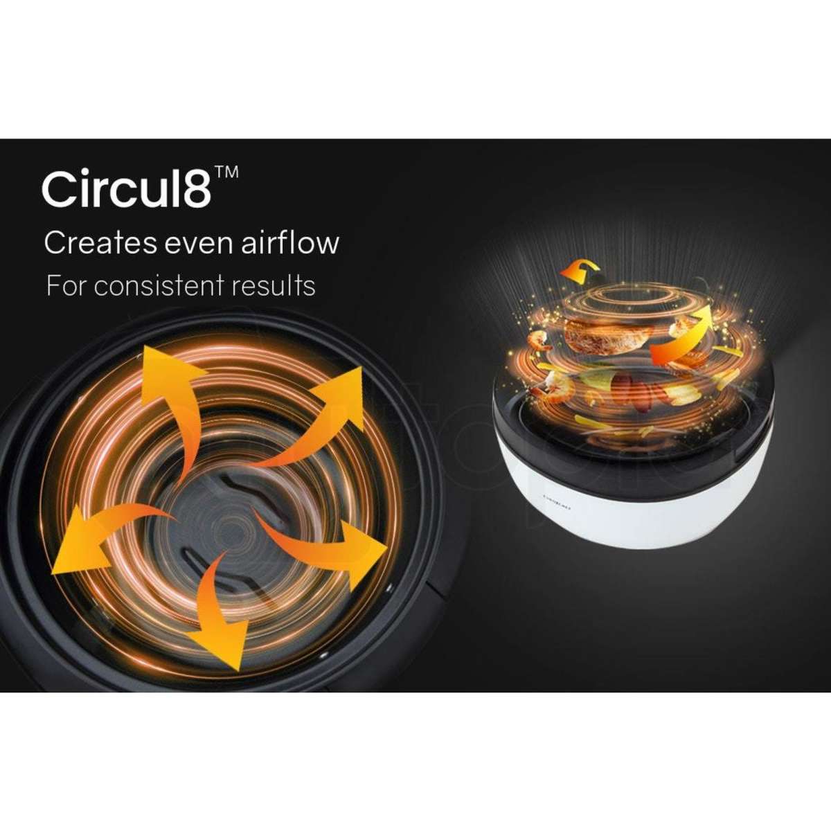 Eurochef 10L Electric Digital Air Fryer With Rotisserie, Rotating Fry