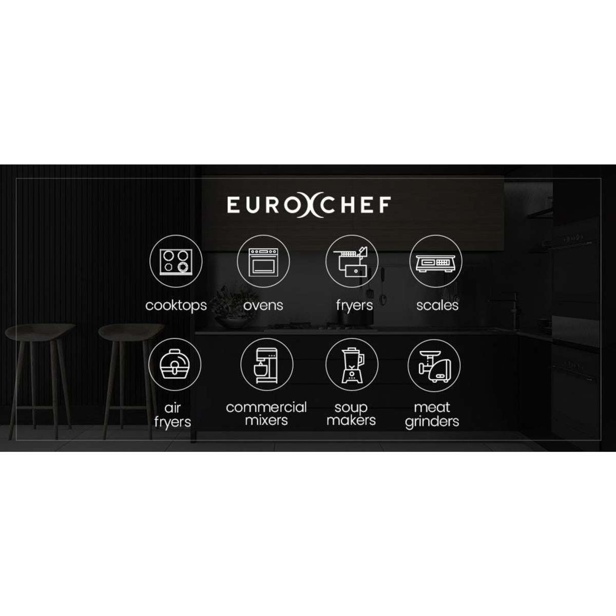 Eurochef 10L Electric Digital Air Fryer With Rotisserie, Rotating Fry