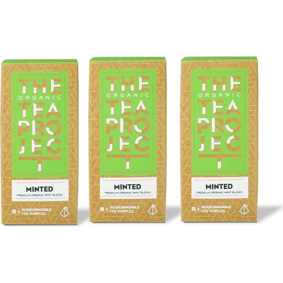 The Organic Tea Project Minted Tea Bags 60 pack pyramid tea bags