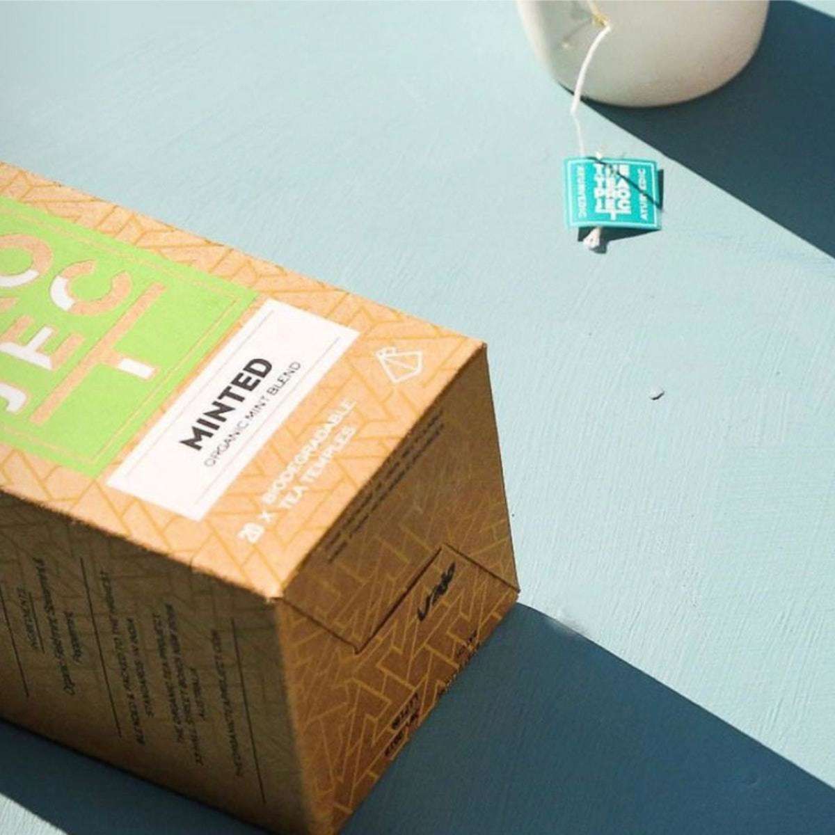 The Organic Tea Project Minted Tea Bags 60 pack pyramid tea bags