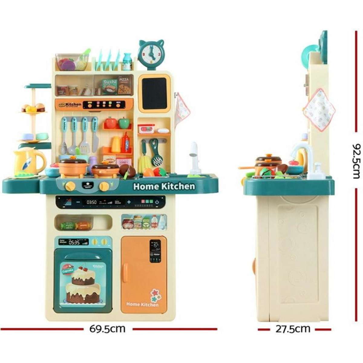 Keezi Kids Kitchen Pretend Play Set Cooking Sound Steam Light Function