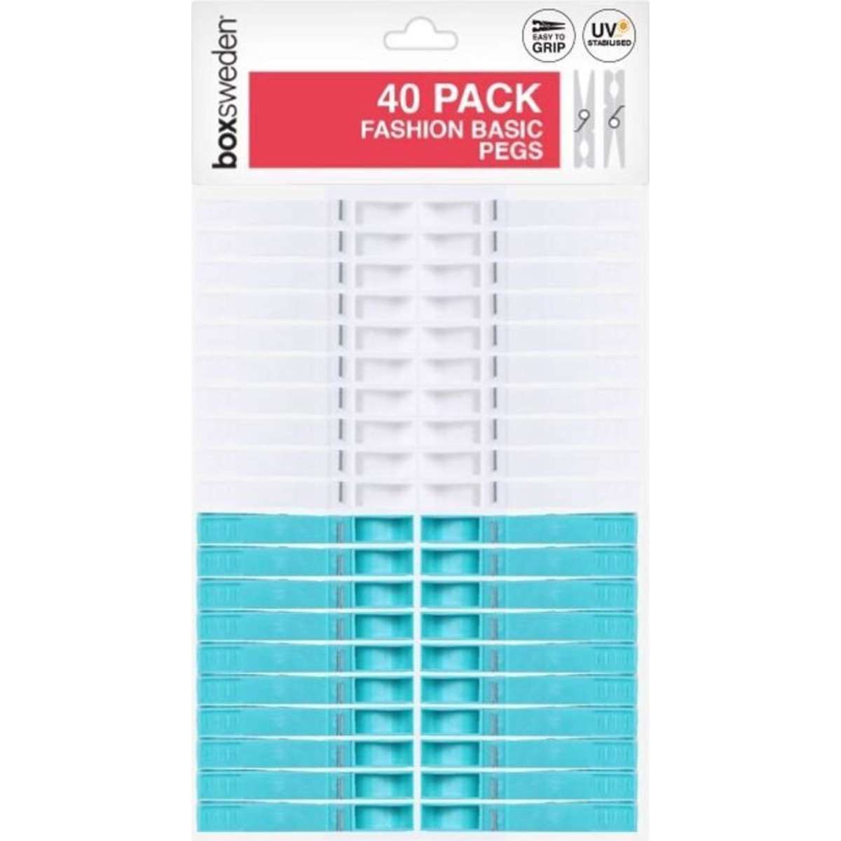 Boxsweden Clothes Pegs Assorted 4x 40PK Woolworths