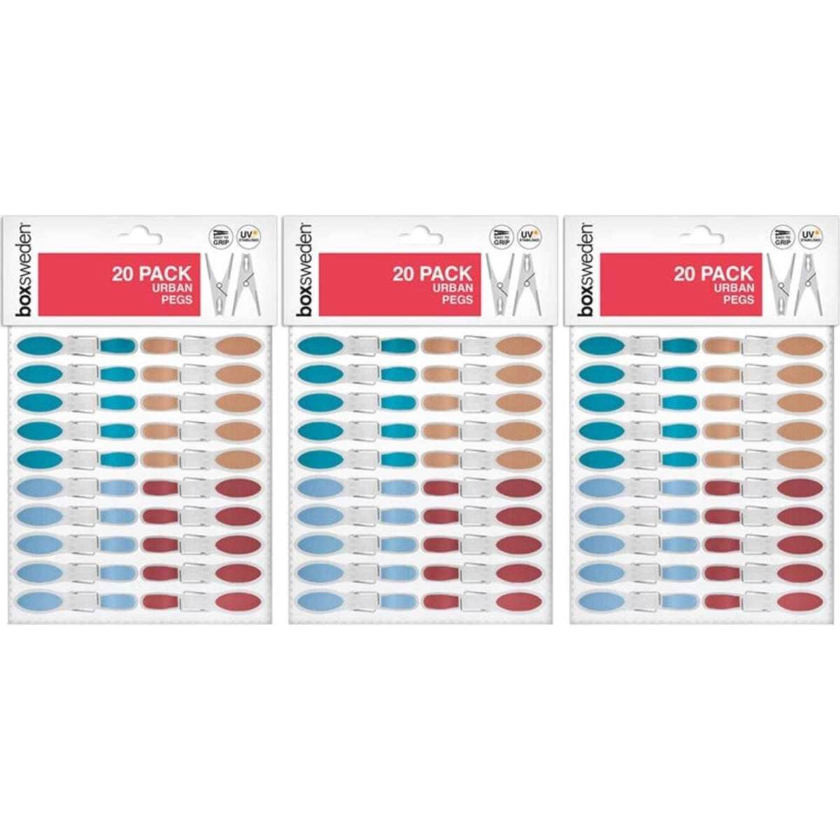 Box Sweden Soft Tip Clothes Pegs 60pc Woolworths