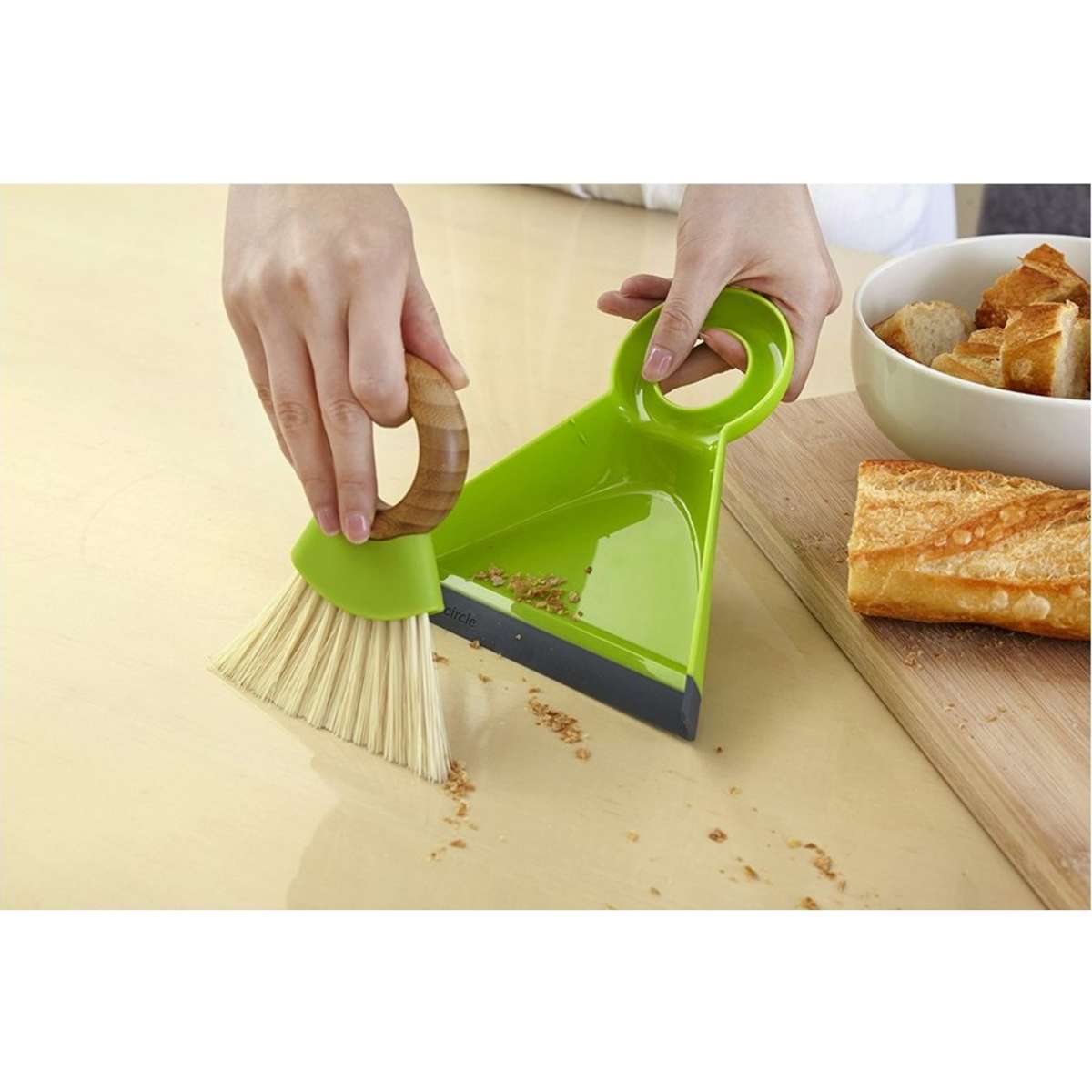 Full Circle Tiny Team Mini Brush & Dustpan Set Green Woolworths