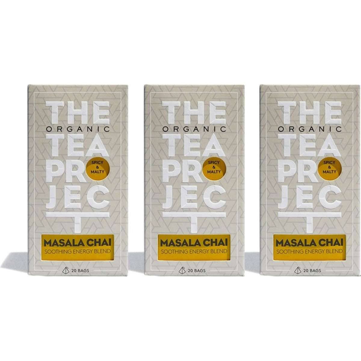 The Organic Tea Project Masala Chai Tea Bags 60 pack pyramid tea bags