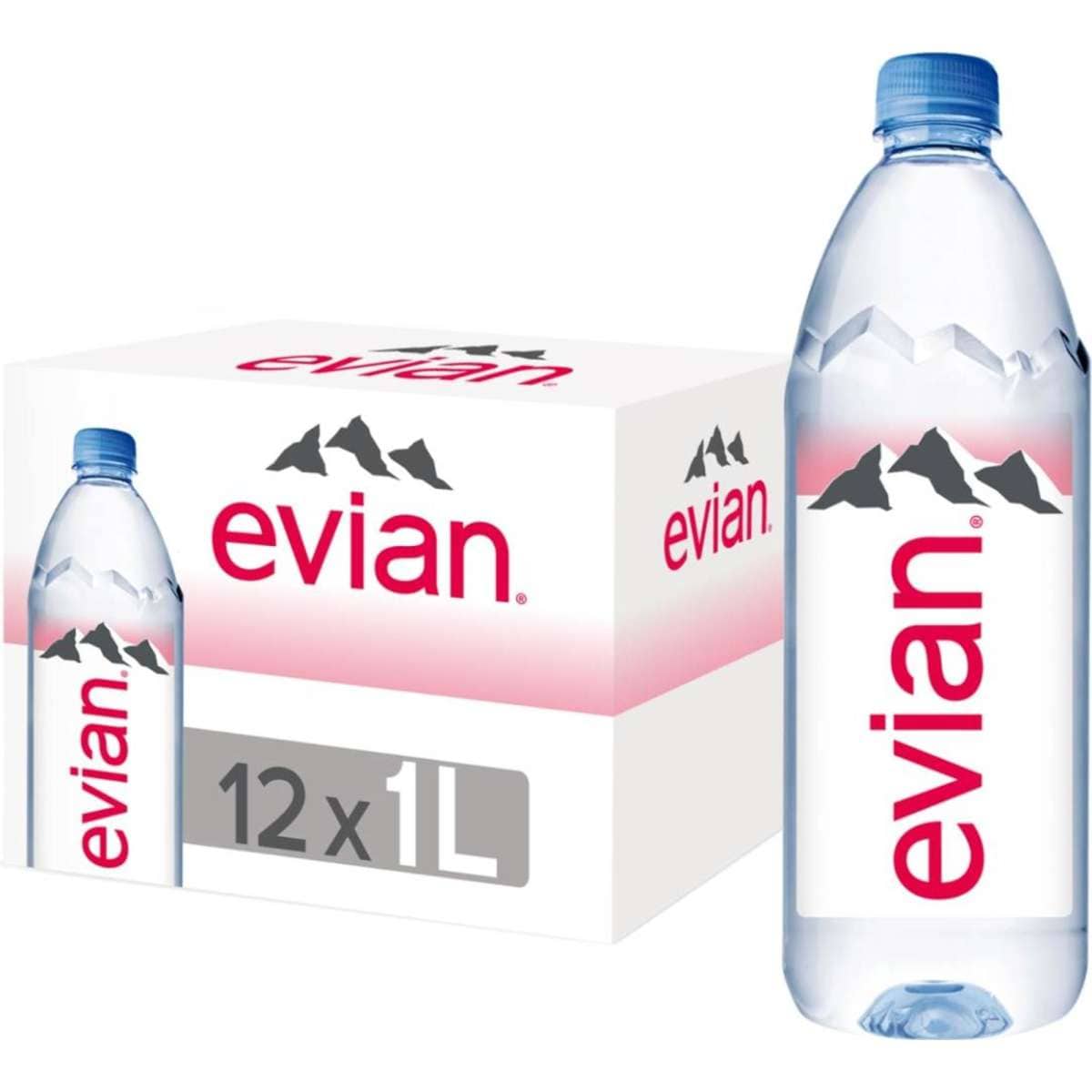 Evian Natural Mineral Water, 12 x 1L Bottles Woolworths