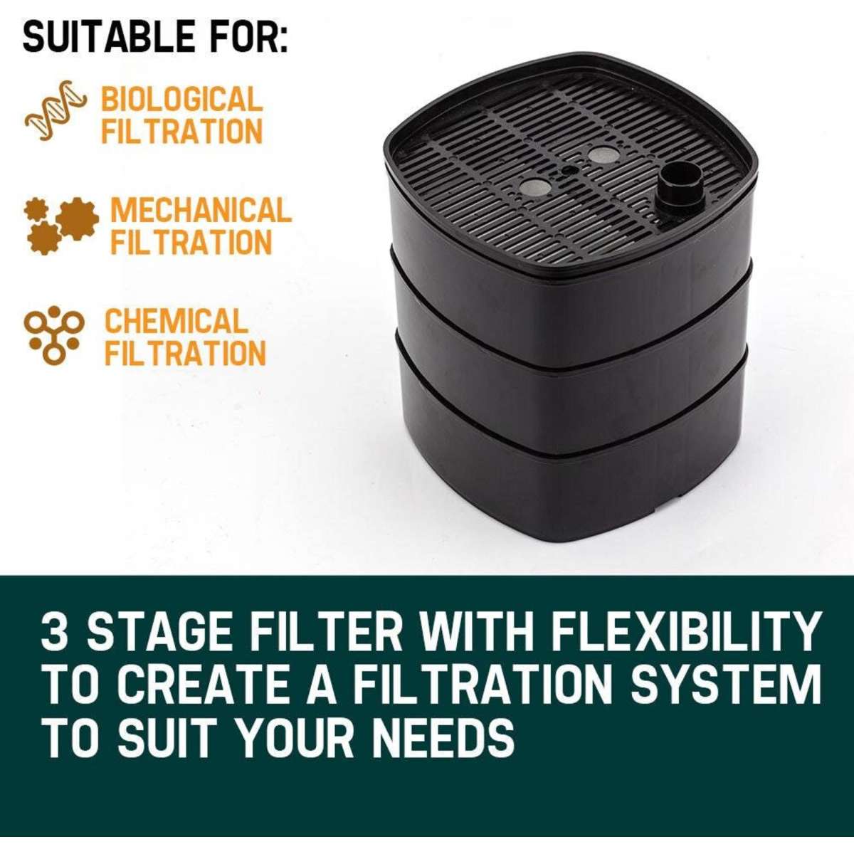 Protege Aquarium External Canister Filter Pump Aqua Fish Tank Pond Pump