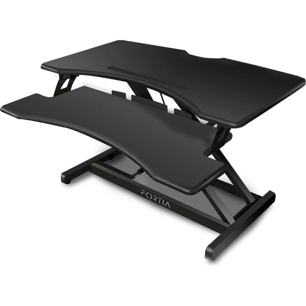 Fortia Standing Desk Riser, 83Cm Wide, 1251Cm Height, 15Kg Load, Black