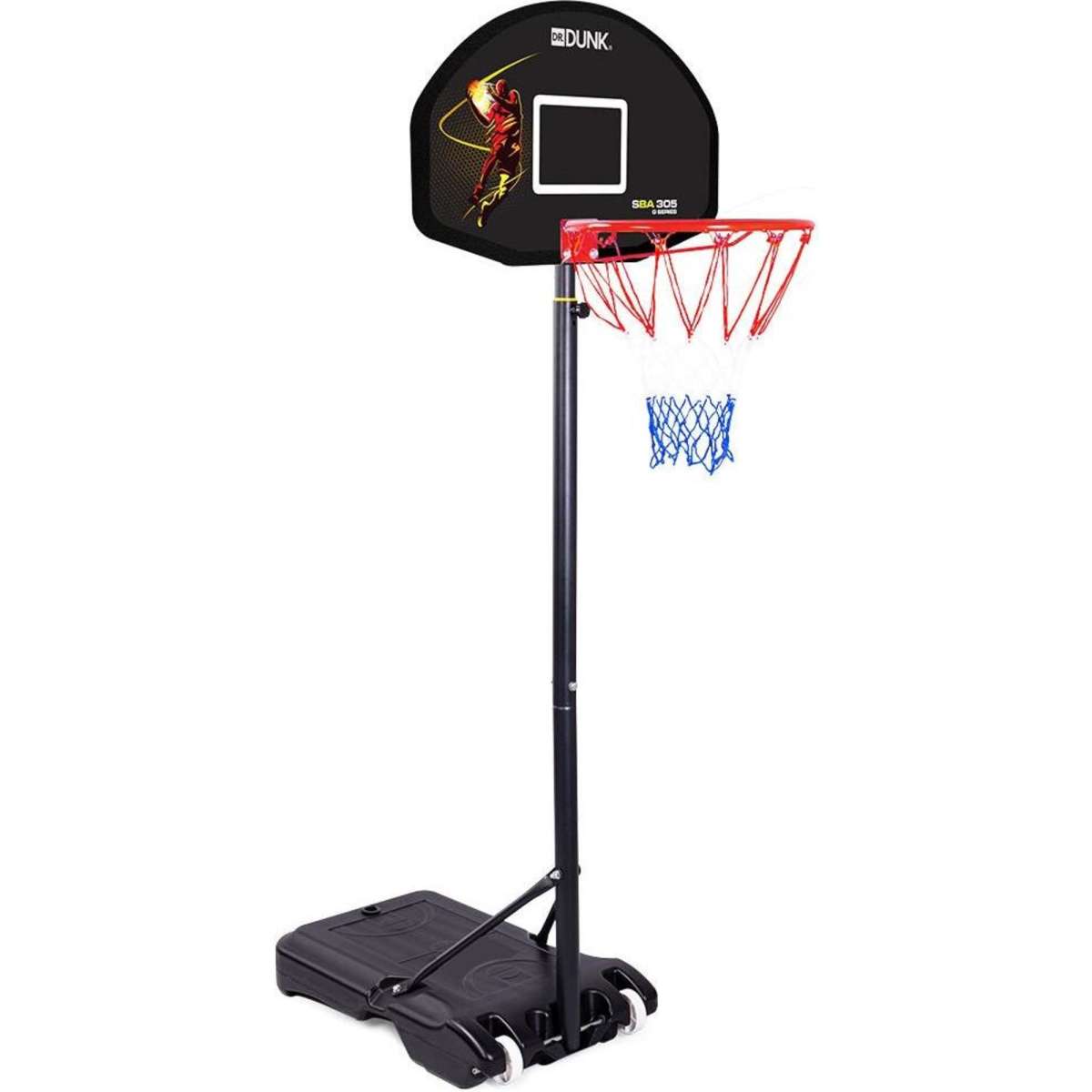 Dr.Dunk Basketball Hoop Stand System Kids Height Portable Adjustable