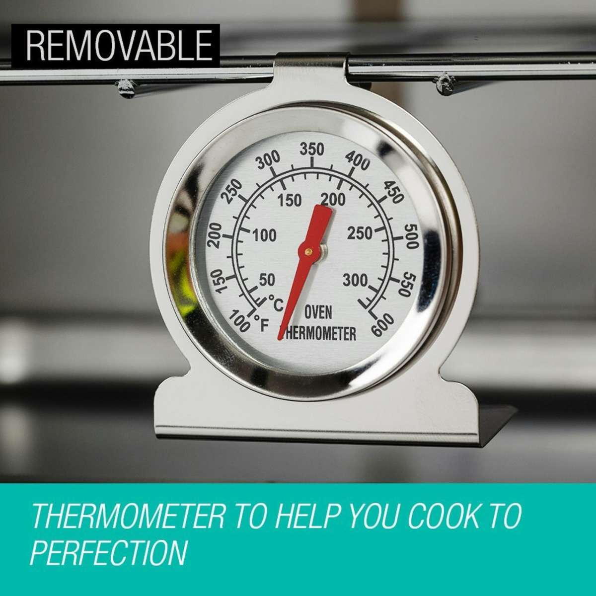 Thermomate Portable Oven 2 Burner Gas Stove Combo for Camping in Grey