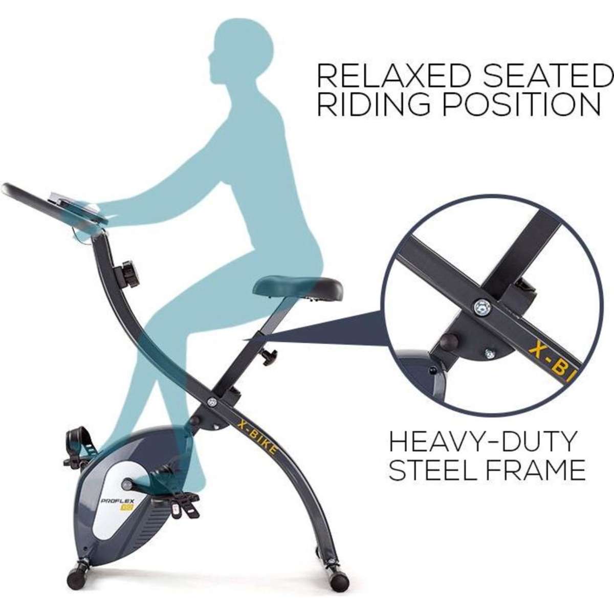 confidence fitness magnetic adjustable flywheel pro exercise gym bike v2