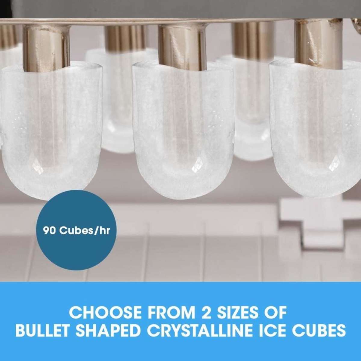 Polycool 2L Portable Ice Cube Maker Machine Automatic With Control Panel, Black Woolworths