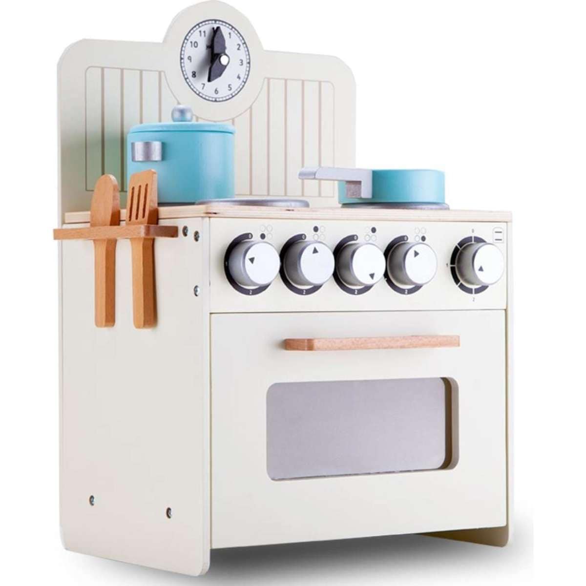 Rovo Kids Retro Wooden Kitchen Toy Pretend Play Set Children Wood Oven ...