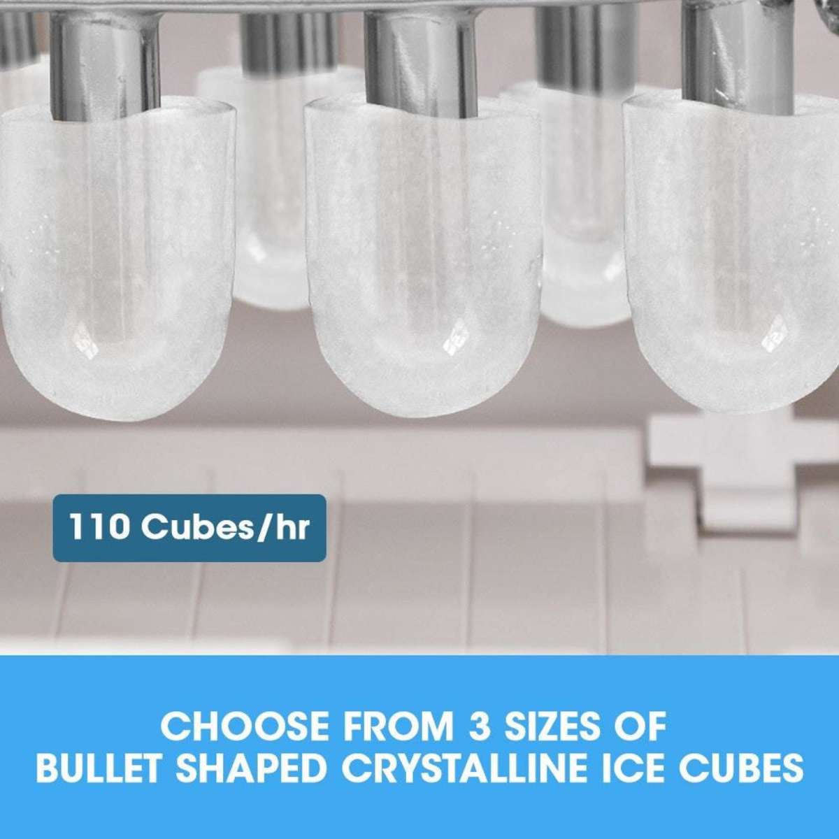 Polycool 3.2L Portable Ice Cube Maker Machine Automatic With Lcd Control Panel, Black Woolworths