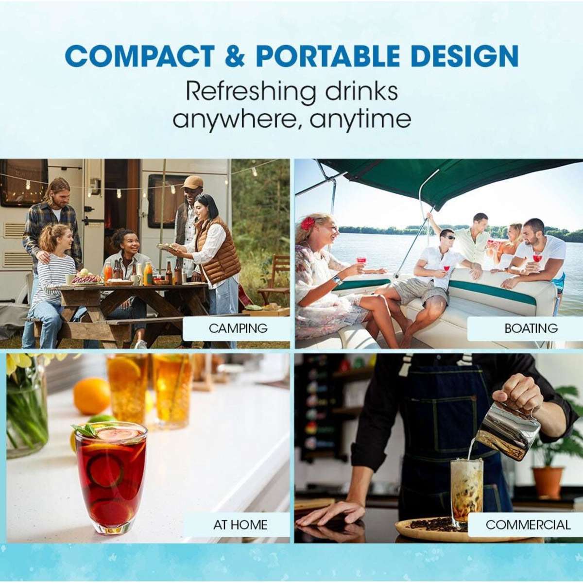 Polycool 3.2L Portable Ice Cube Maker Machine Automatic With Lcd Control Panel, Black Woolworths