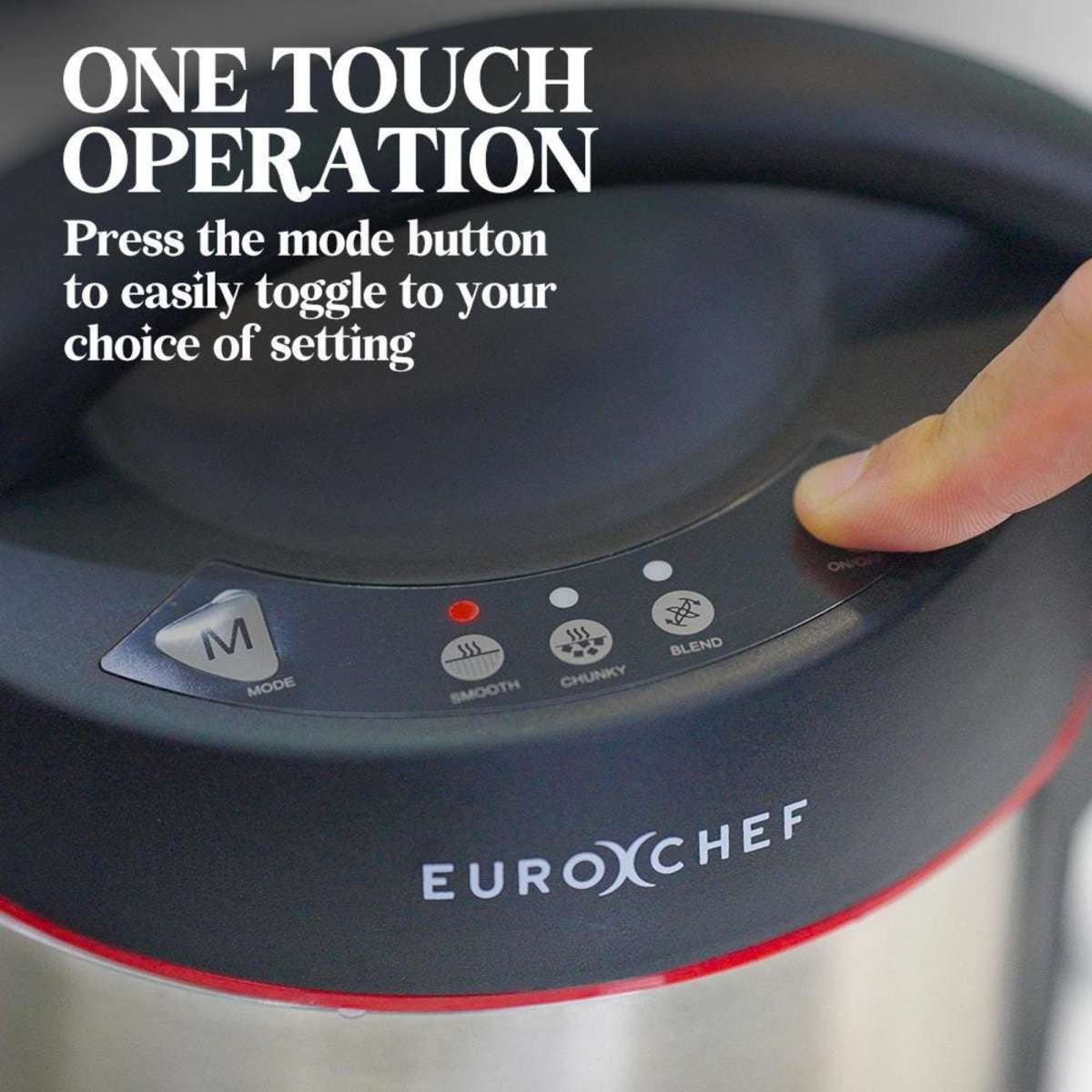 Eurochef Soup Maker Blender Smoothie Compact Hot Cold Stainless Steel