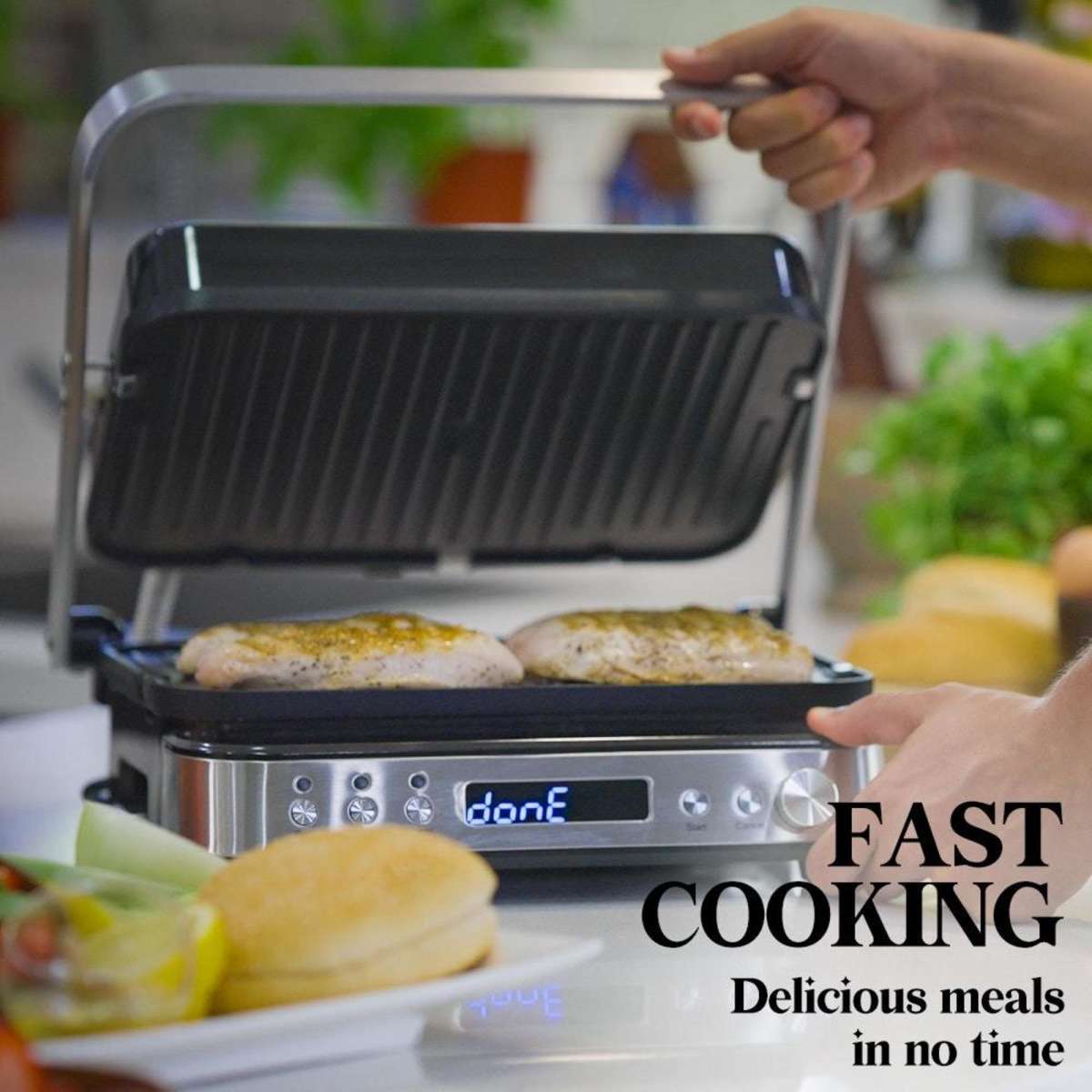 Eurochef Smart Multi Contact Grill Sandwich Panini Press Maker Fast