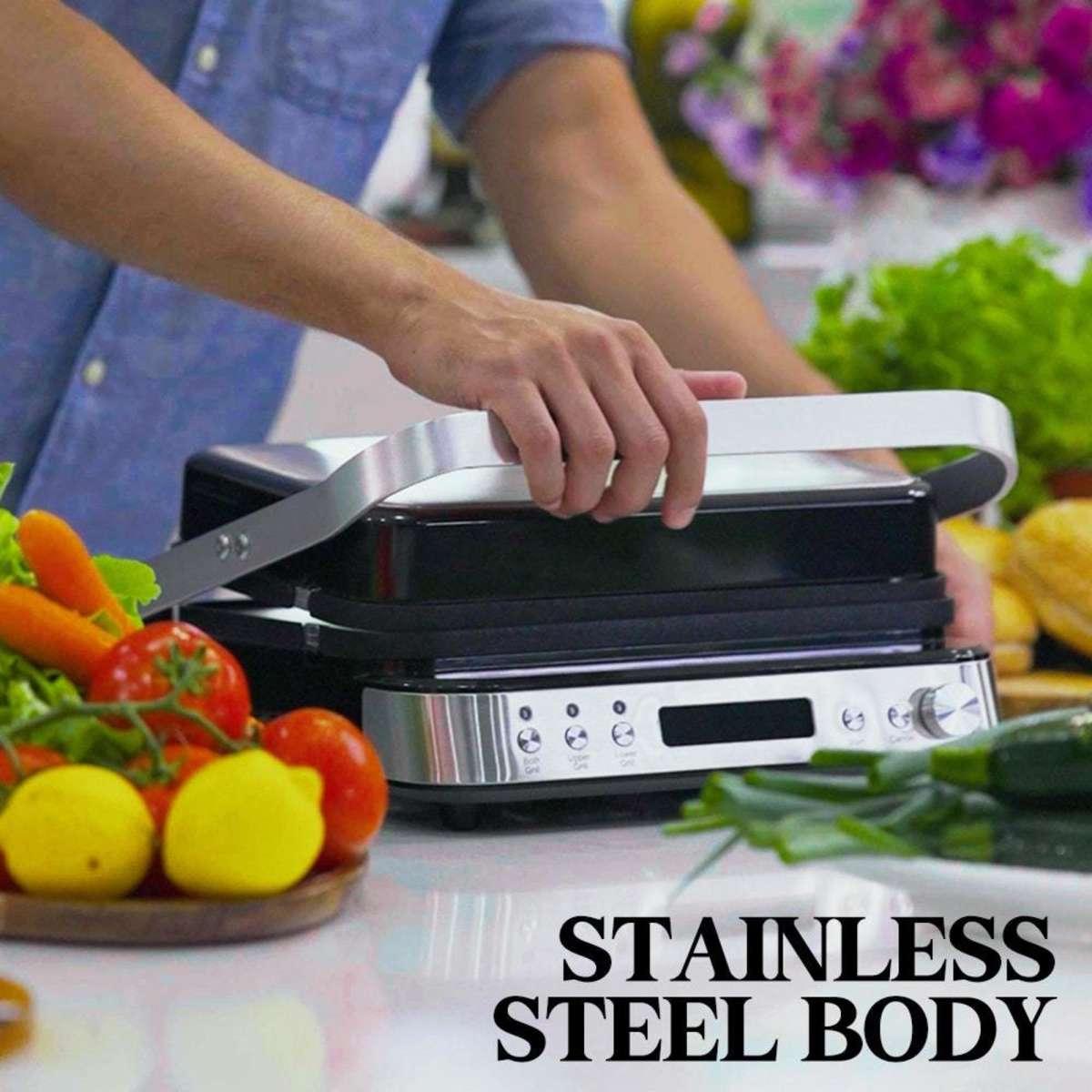 Eurochef Smart Multi Contact Grill Sandwich Panini Press Maker Fast