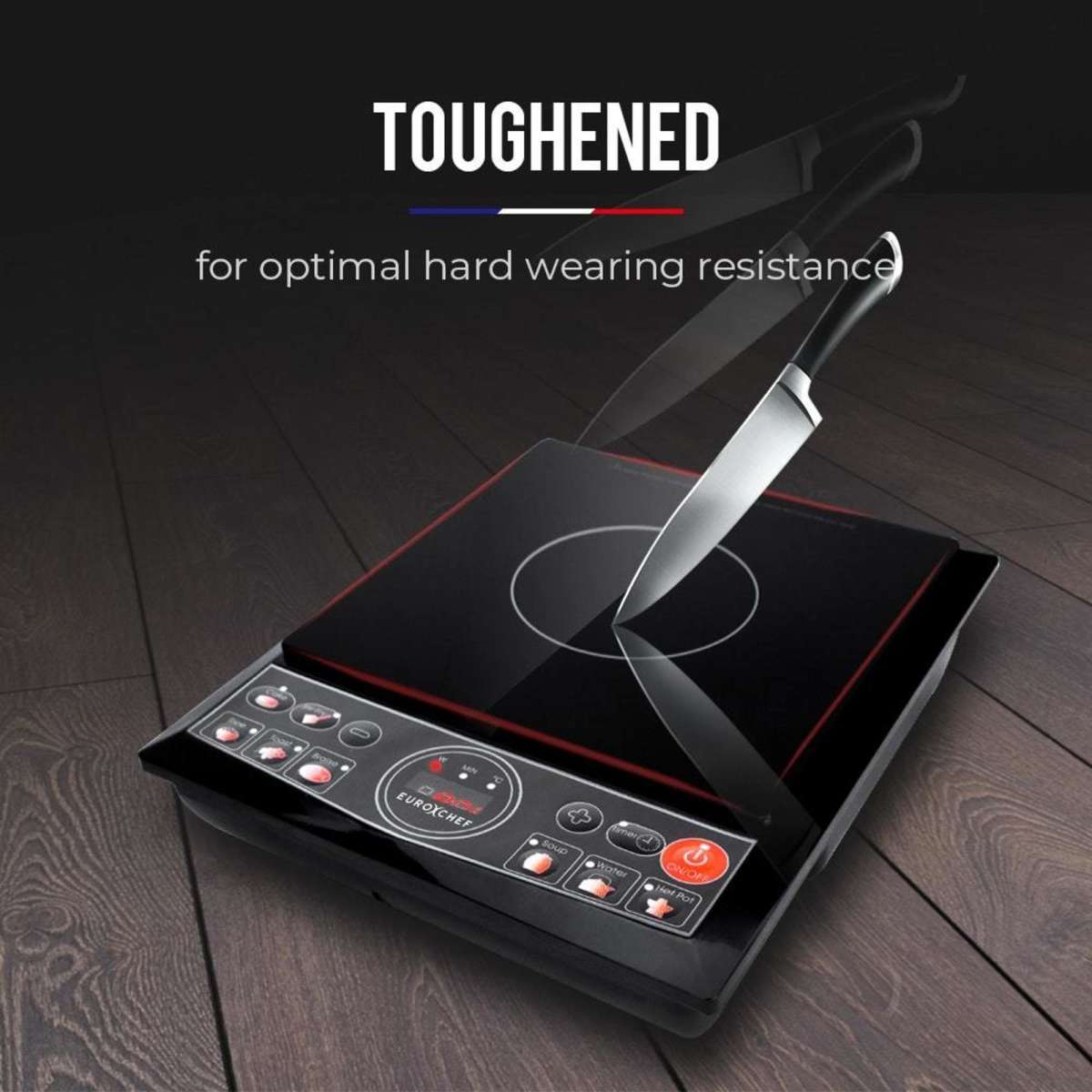 Eurochef Electric Induction Cooktop Portable Kitchen Cooker Ceramic