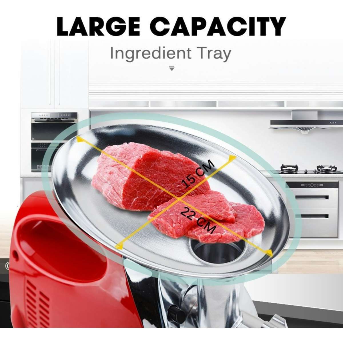 Eurochef Electric Meat Grinder Sausage Maker Filler Mincer Stuffer