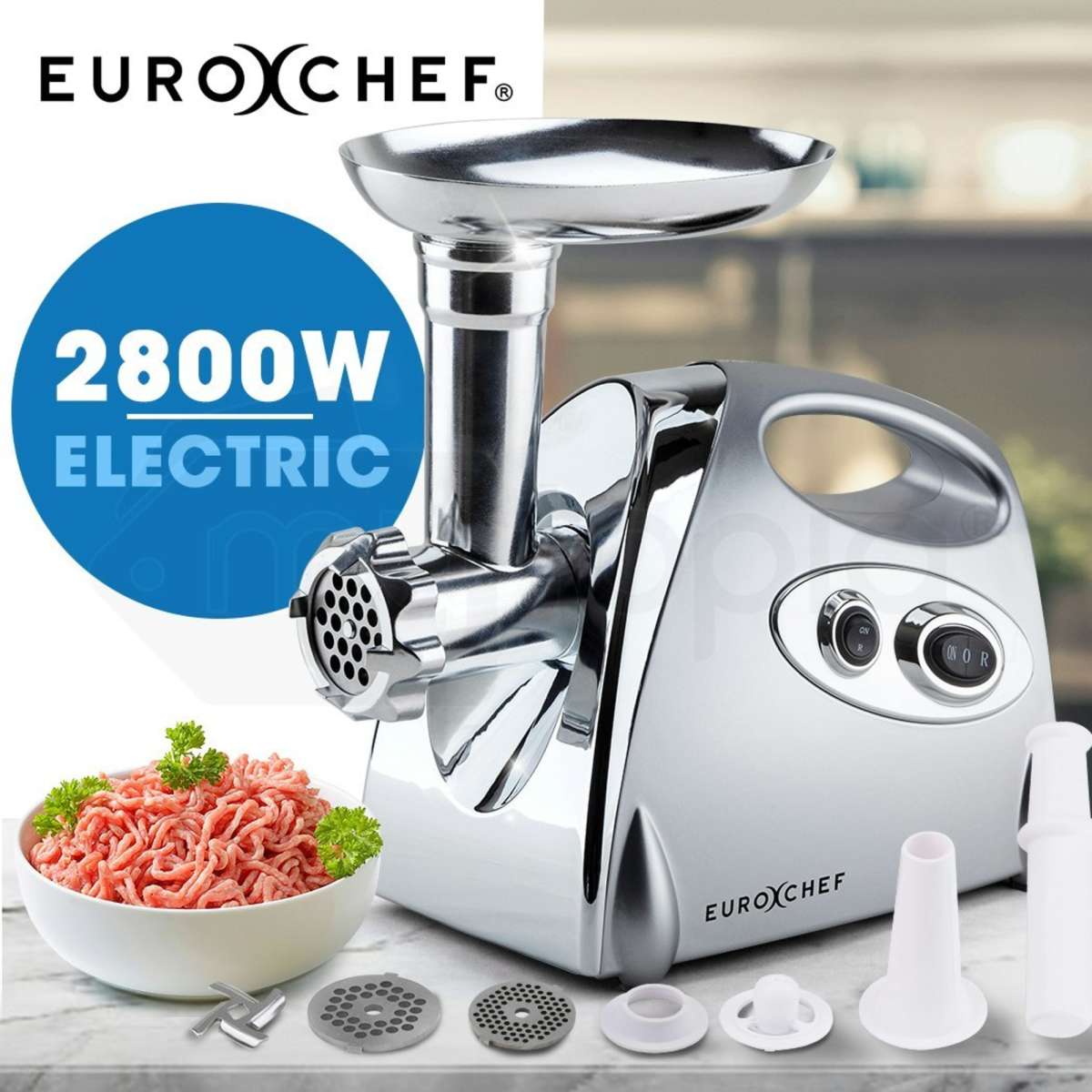 Eurochef 2800W Electric Meat Grinder Mincer Sausage Filler Kibbe Maker