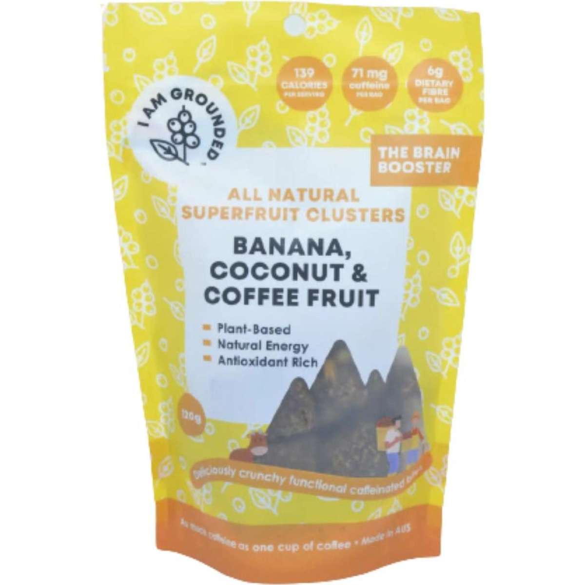 I Am Grounded Banana Coconut & Coffee Fruit Superfruit Clusters 120g ...