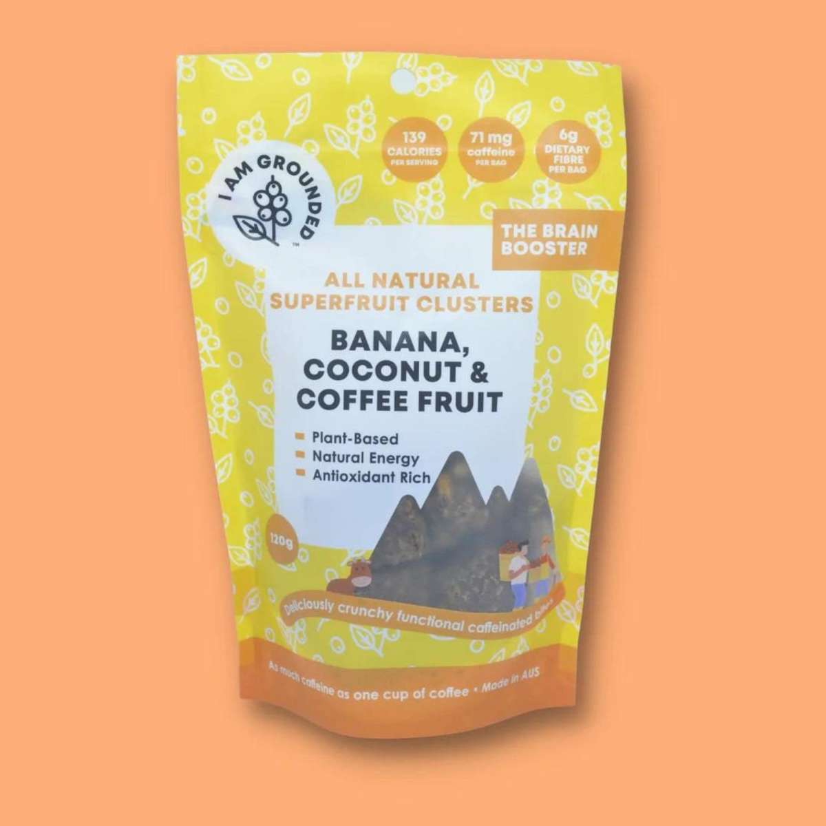I Am Grounded Banana Coconut & Coffee Fruit Superfruit Clusters 120g