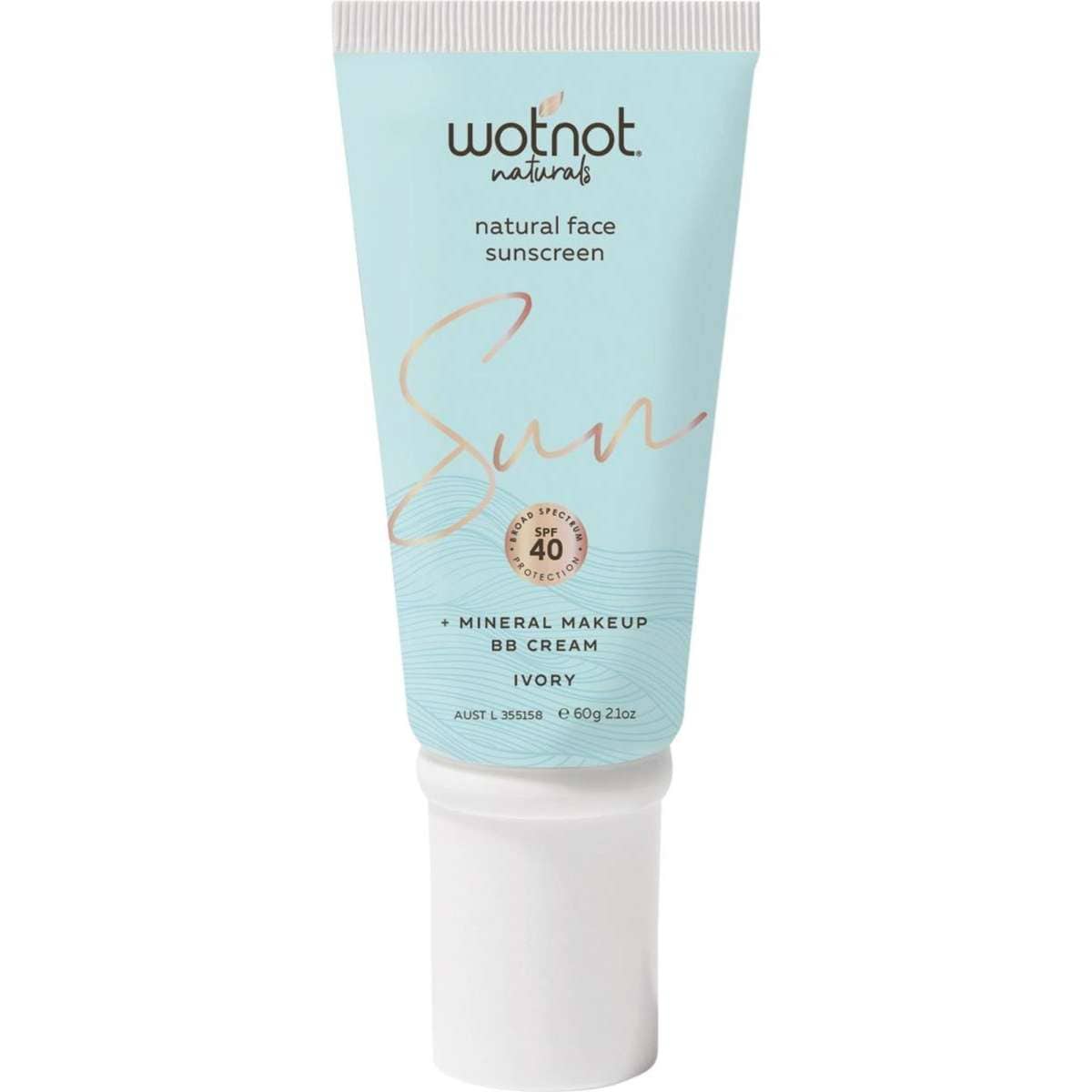 Wotnot Natural Face Sunscreen 40 Spf Tinted Light Bb Cream 60g Woolworths
