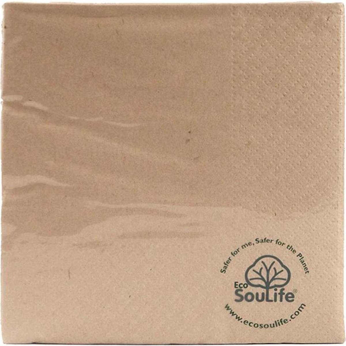 Eco SouLife Compostable Recycled Paper Napkins 50pc Woolworths