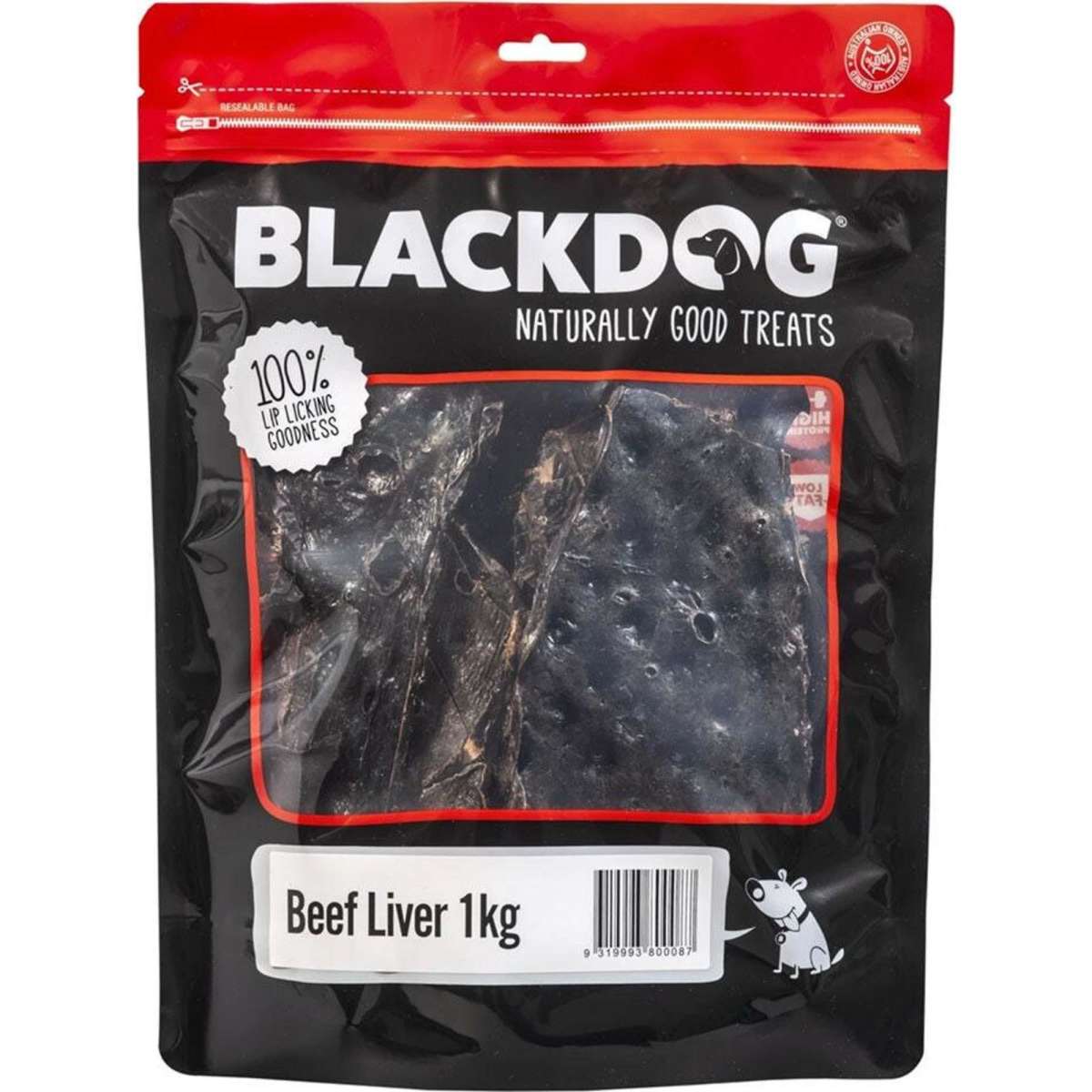 Blackdog Naturally Good Treats Beef Liver 1kg Woolworths