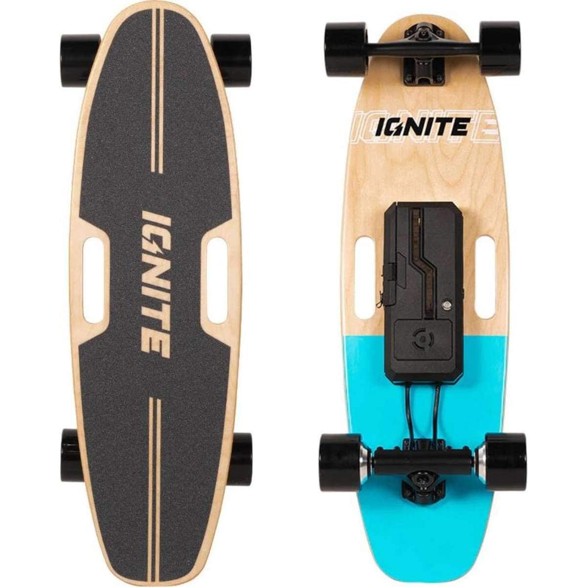 Ignite Cruiser Electric Skateboard Surf Black/Blue 15+ Woolworths