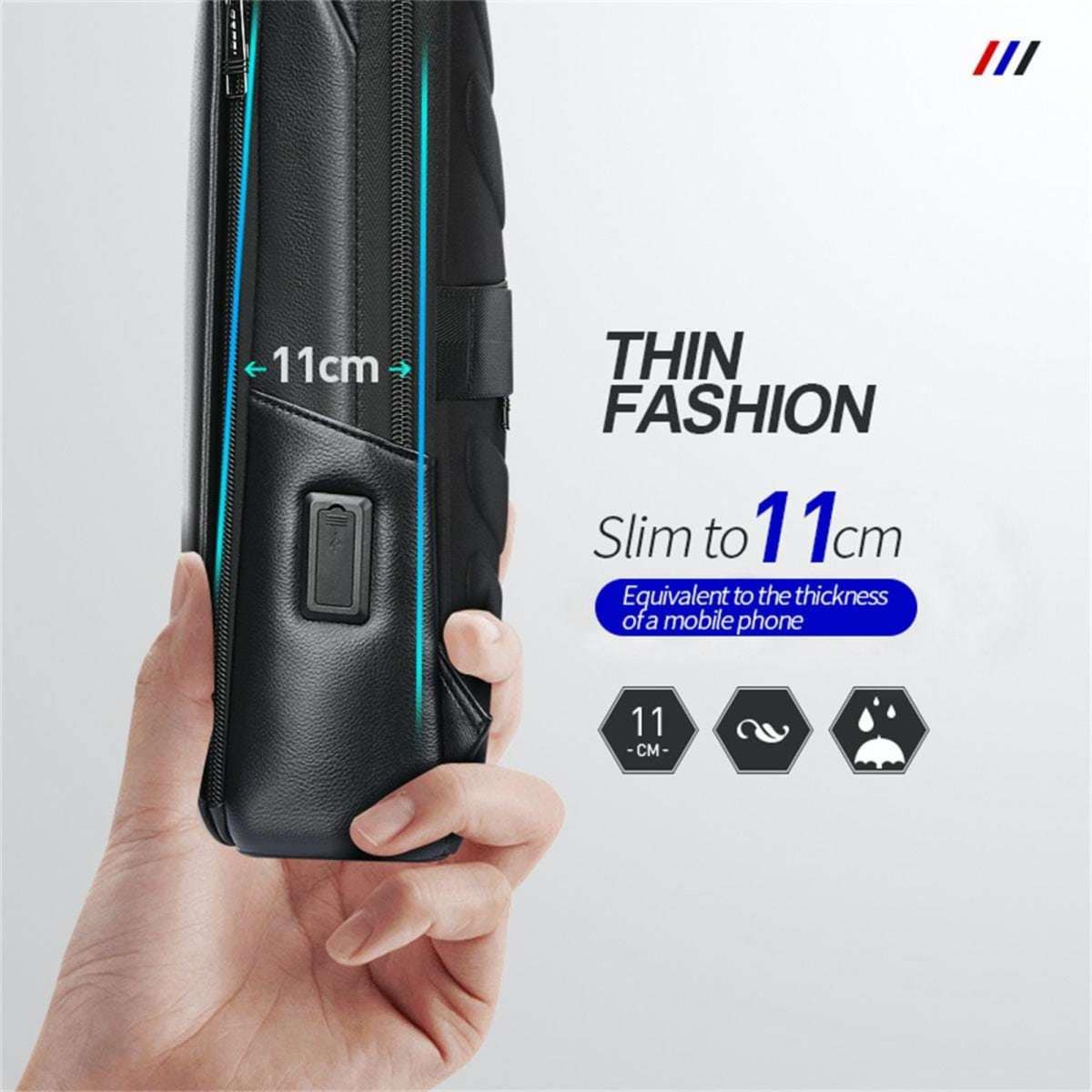 Bopai AntiTheft Smart Laptop Backpack & Usb Charging Luxury Leather