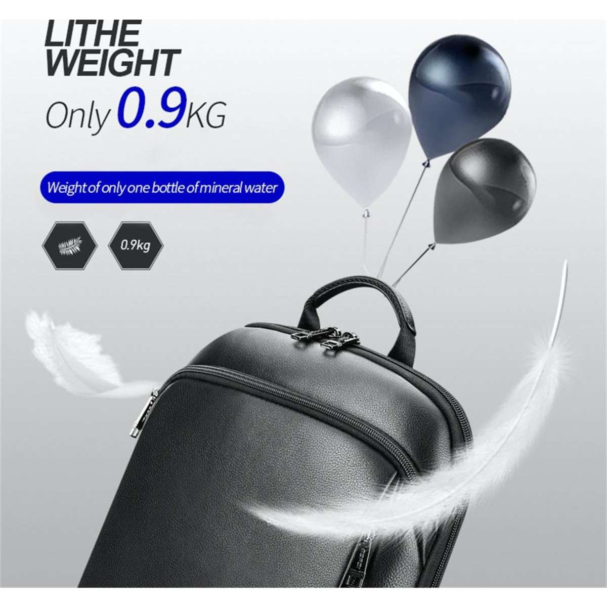 Bopai AntiTheft Smart Laptop Backpack & Usb Charging Luxury Leather