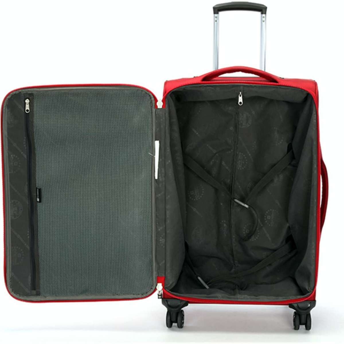 Suissewin Swiss Luggage Suitcase Lightweight with 8 wheels 360 degree rolling SoftCase 3 Pieces