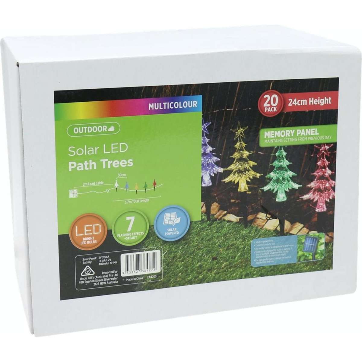 Stockholm Christmas Lights Solar Mini Path Tree Multi 20pcs Woolworths