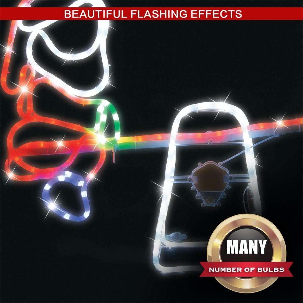 Stockholm Christmas Lights Ropelight SantaElf Seesaw 102cm Woolworths