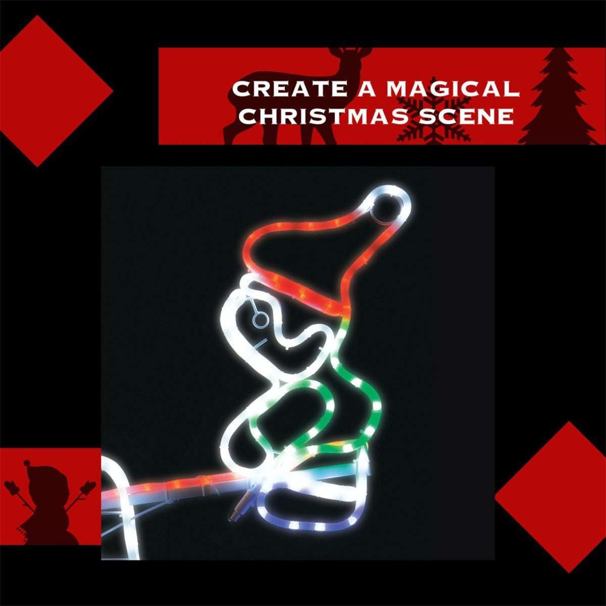 Stockholm Christmas Lights Ropelight SantaElf Seesaw 102cm Woolworths