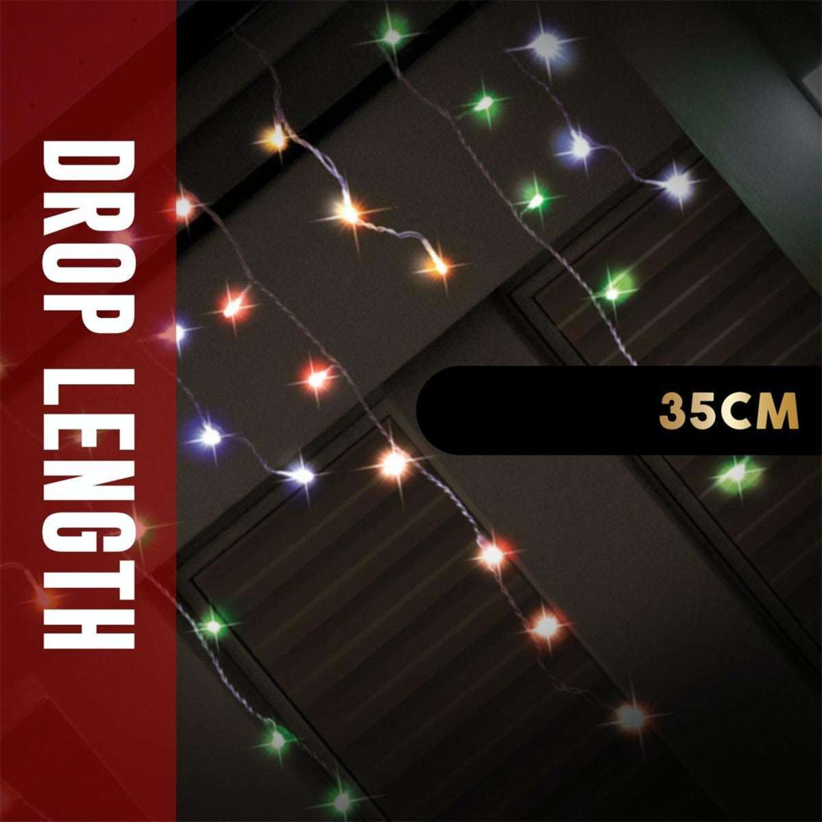 Stockholm Christmas Lights Solar Snowy Icicles 600 LED Multi Woolworths