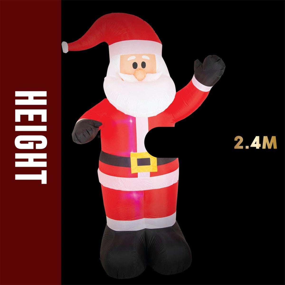 Stockholm Airpower Waving Santa Xmas Inflatable Outdoor Decor 2.4M