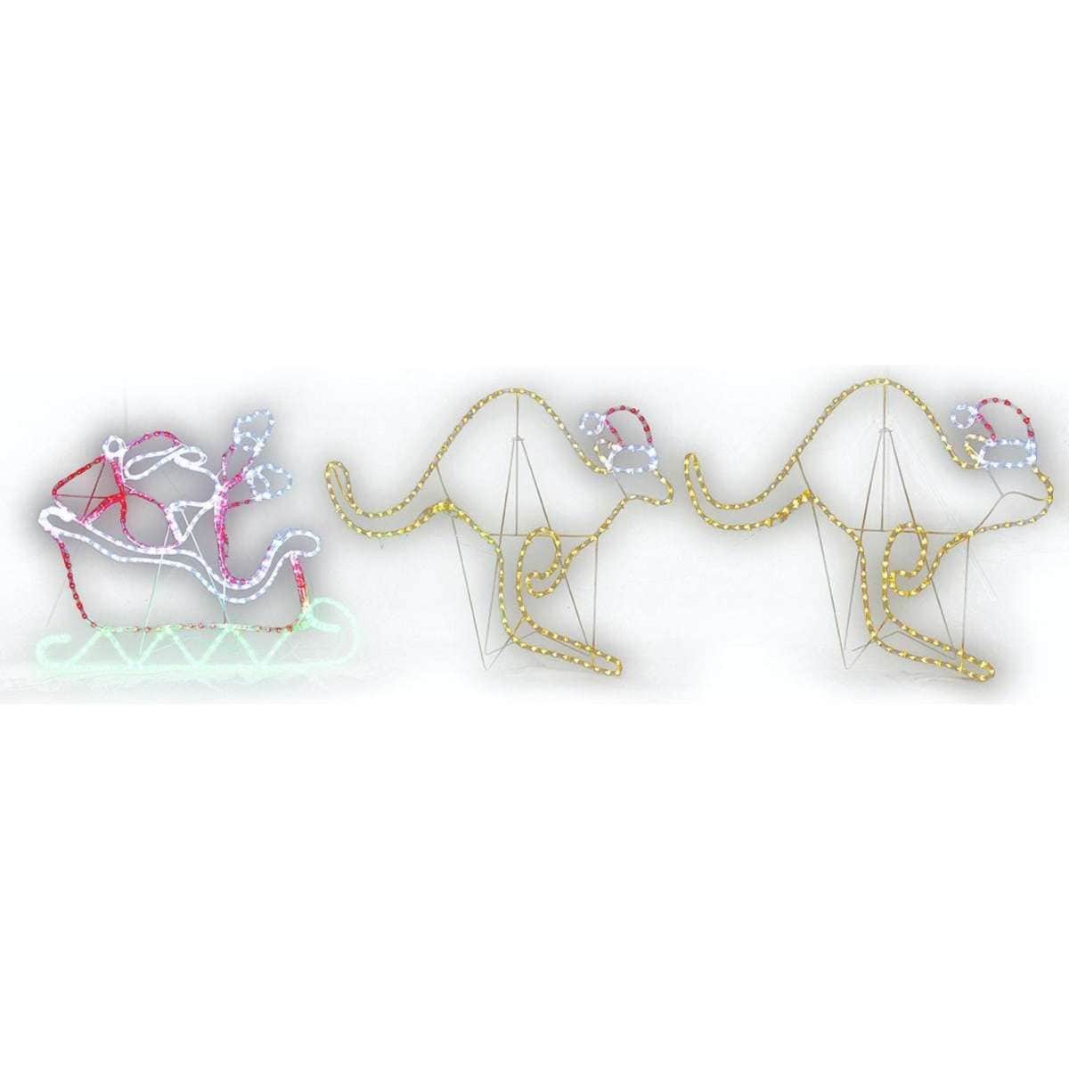 Stockholm Christmas Lights Ropelight Santa Sleigh Kangaroos Woolworths