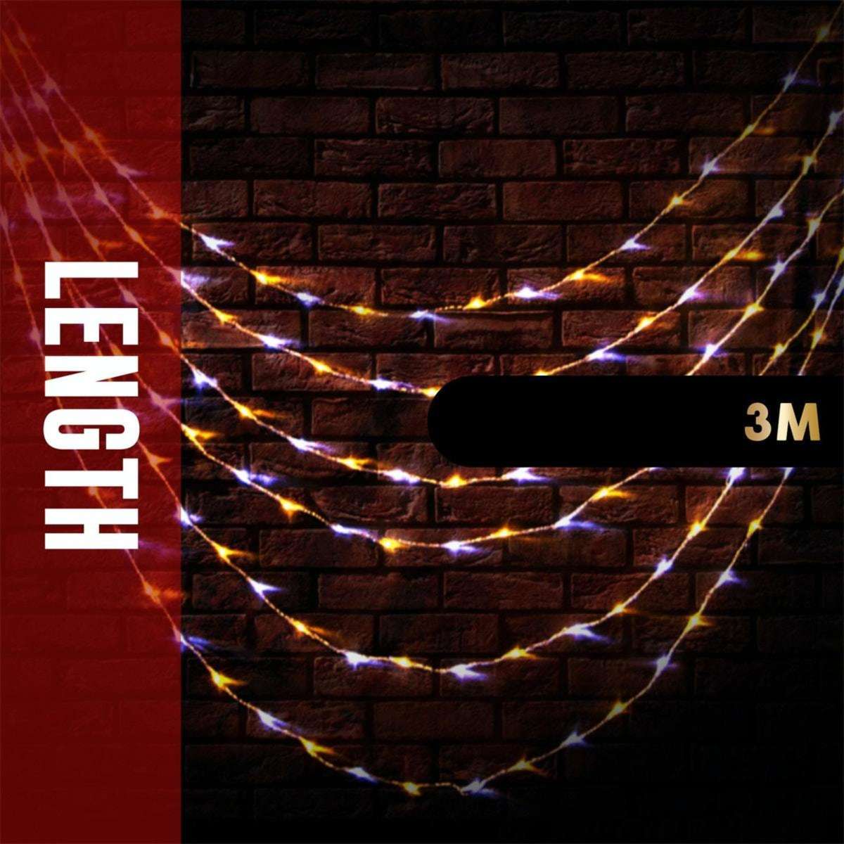 Stockholm Christmas Lights Waterfall Star Light White 3M Woolworths