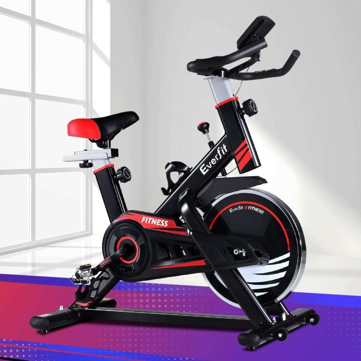 everfit black spin exercise bike