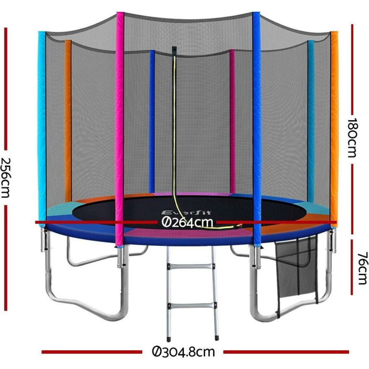 Everfit 10FT Trampoline Multicoloured Woolworths