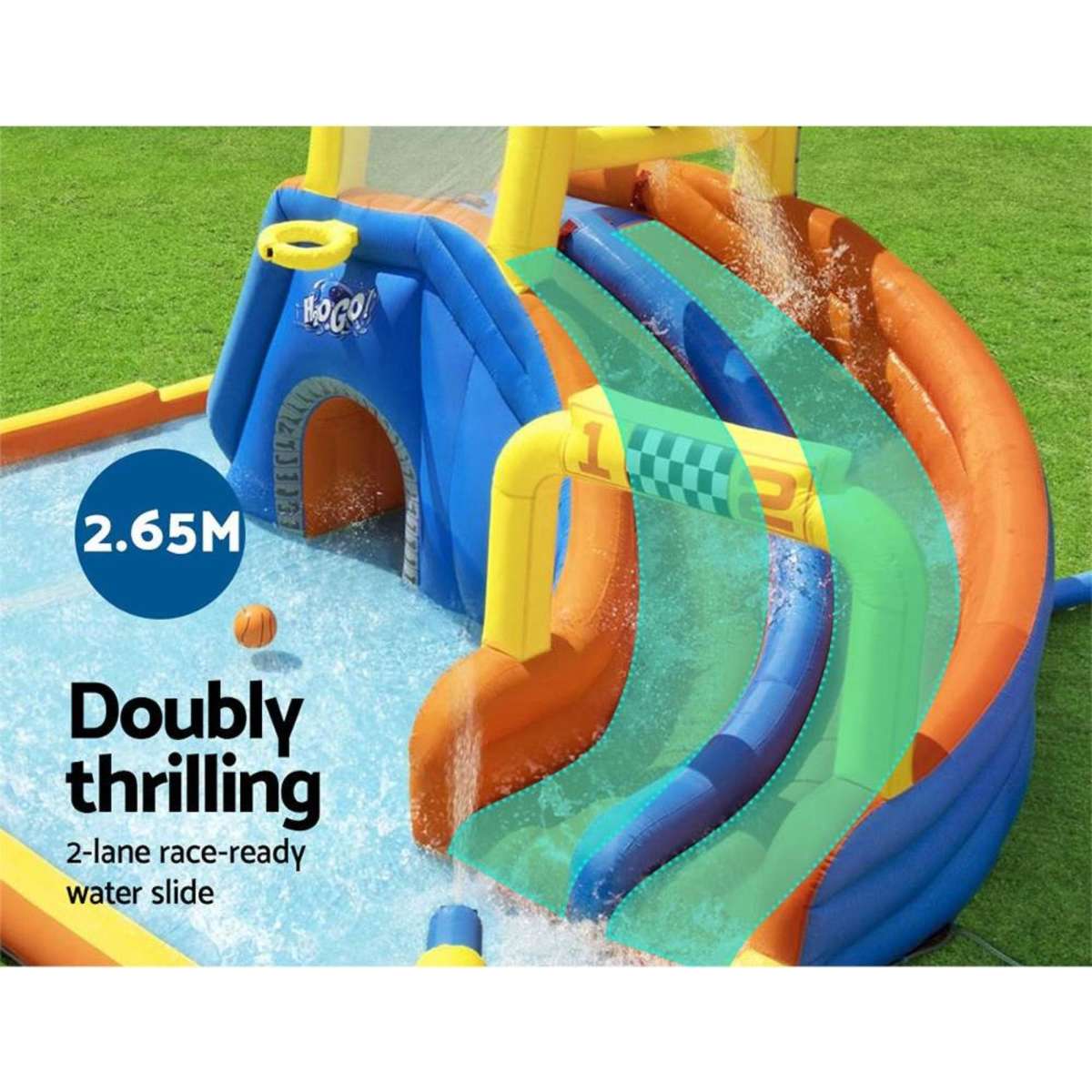 Bestway Inflatable Water Slide Jumping Castle Double Slides for Pool ...