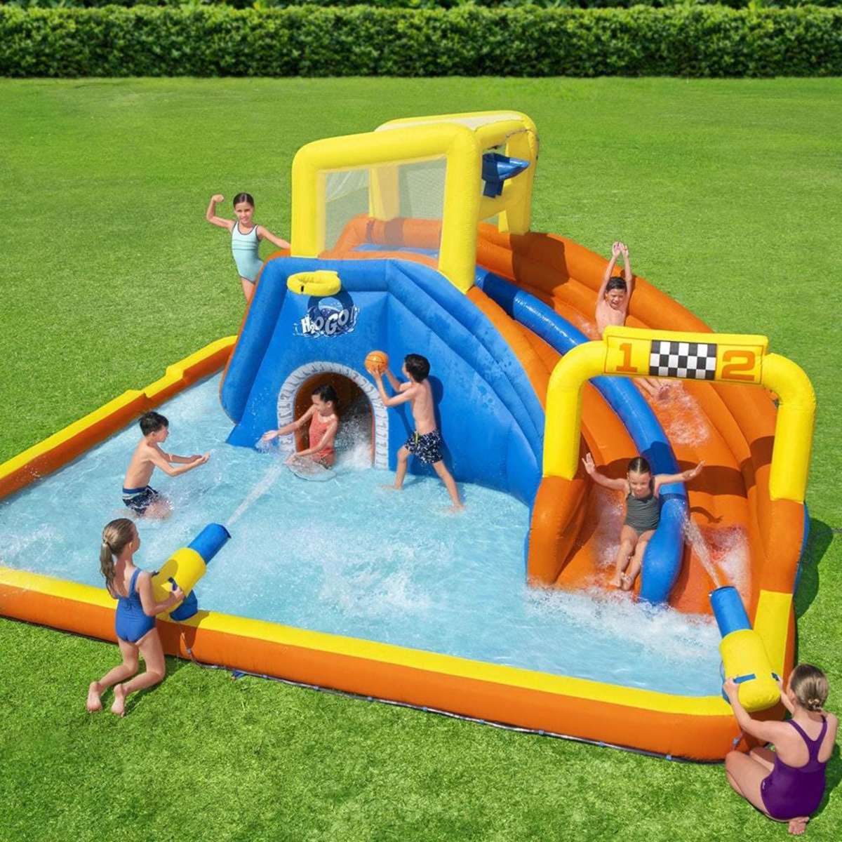 Bestway Inflatable Water Slide Jumping Castle Double Slides for Pool ...