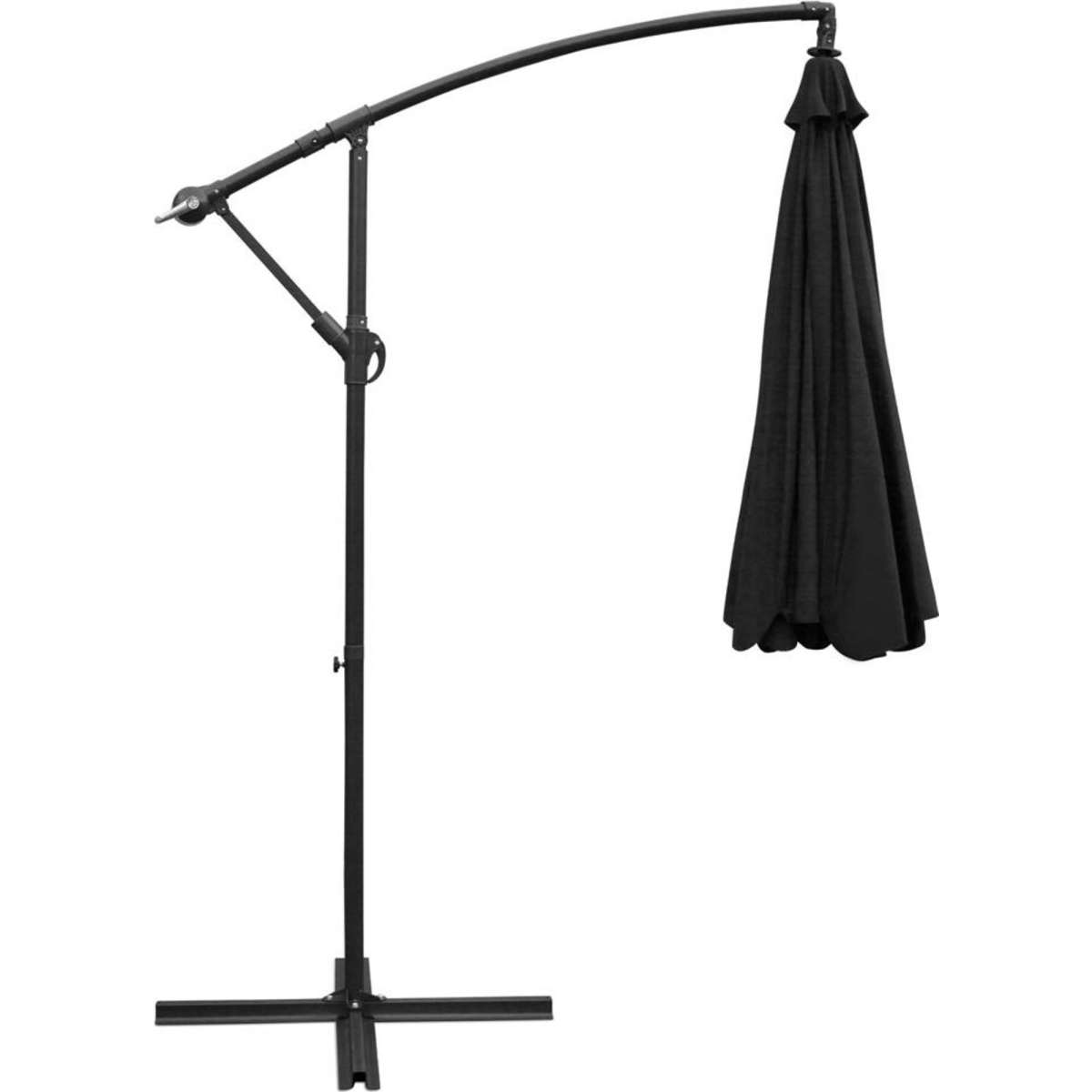 Instahut 3M Outdoor Umbrella Cantilever Garden Umbrellas Shade Deck Patio Black Woolworths