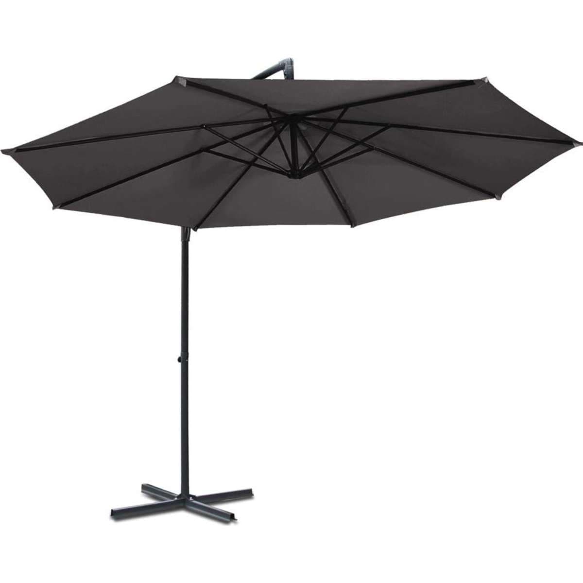 Instahut 3m Outdoor Umbrella Cantilever Beach Garden Patio Charcoal