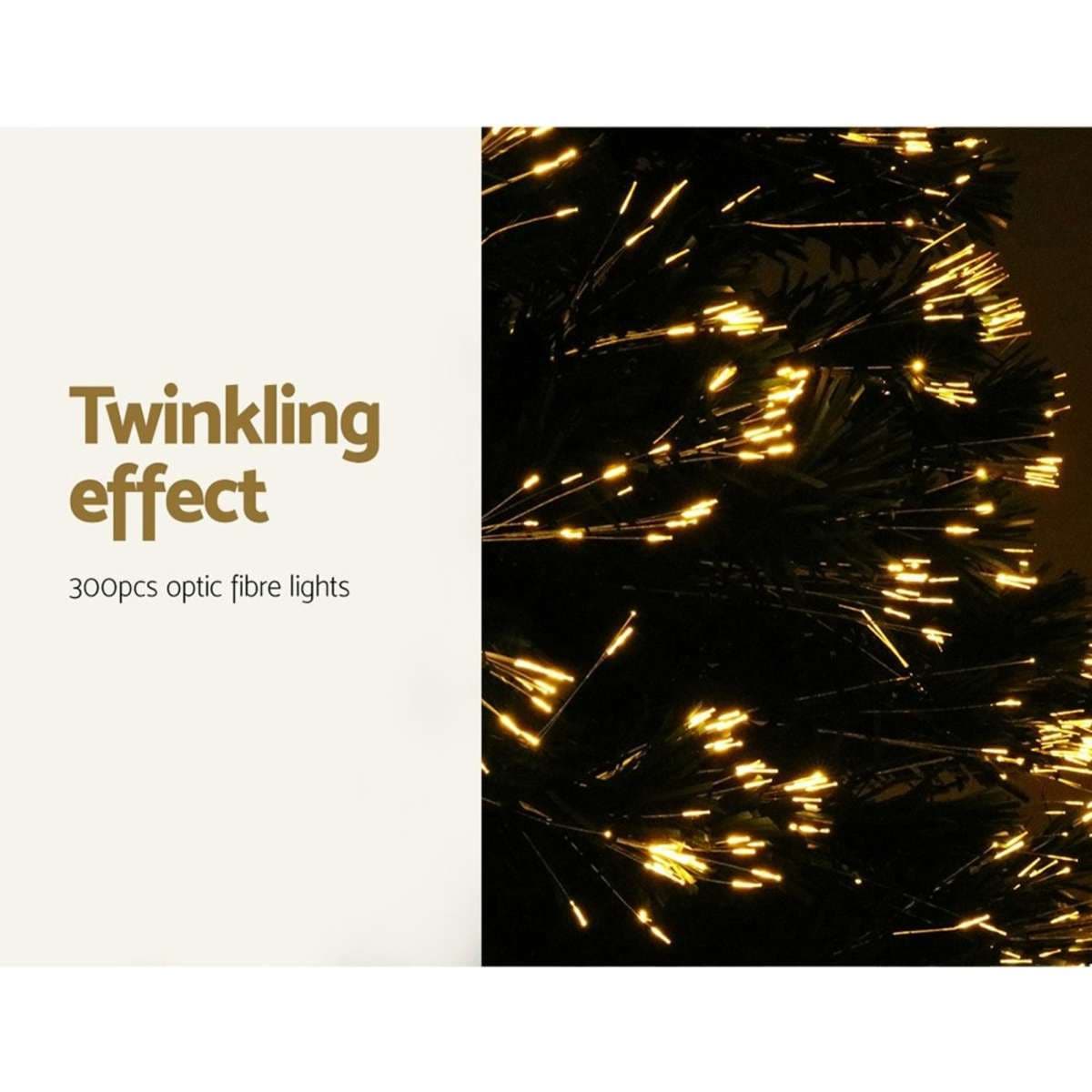 Jingle Jollys 1.8m Christmas Tree Optic Fibre LED Xmas tree Warm White