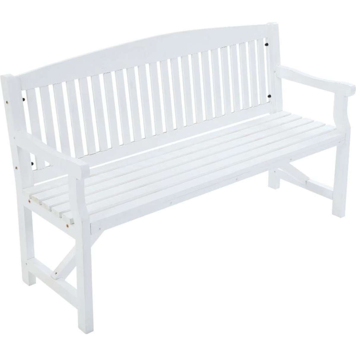 white wooden porch glider